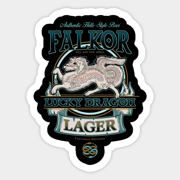 Lucky Dragon Lager Sticker by etcherSketch